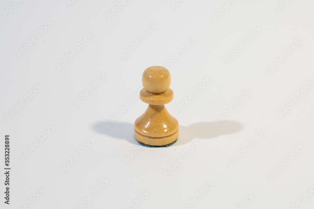 Chess pawn on the white background. Chess pawn on the white background.