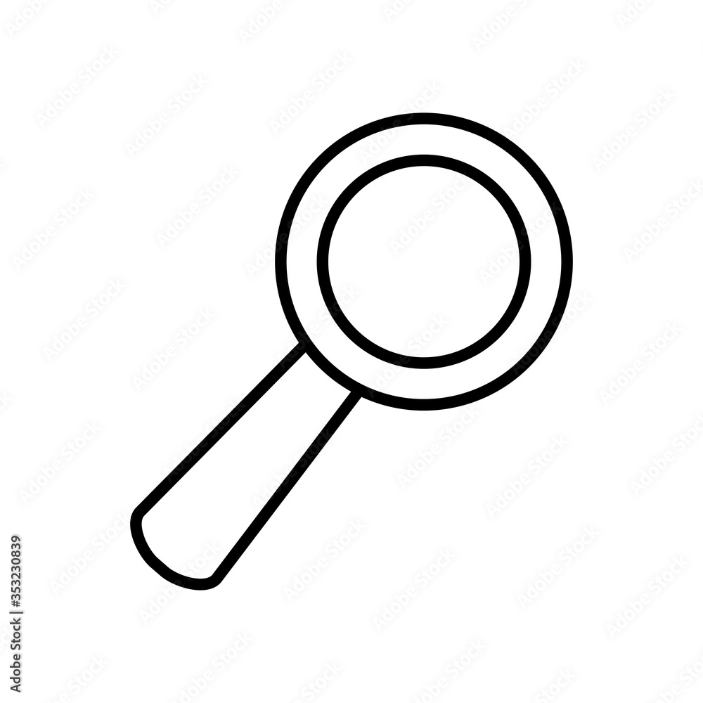 magnifying glass icon, line style magnifying glass icon, line style