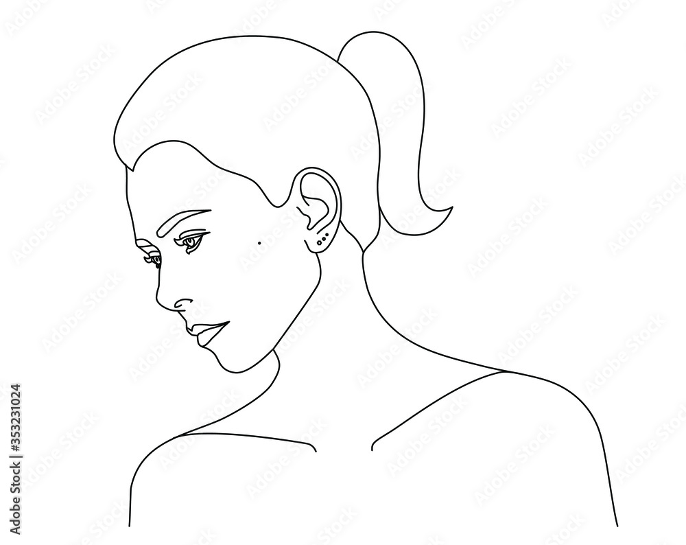 vector illustration of a woman
