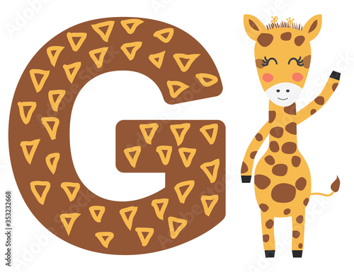 illustration of isolated animal alphabet.