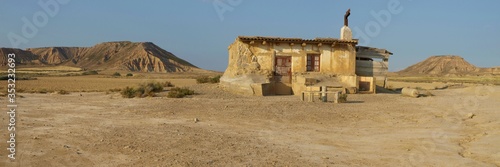 Panorama of house in the desert
