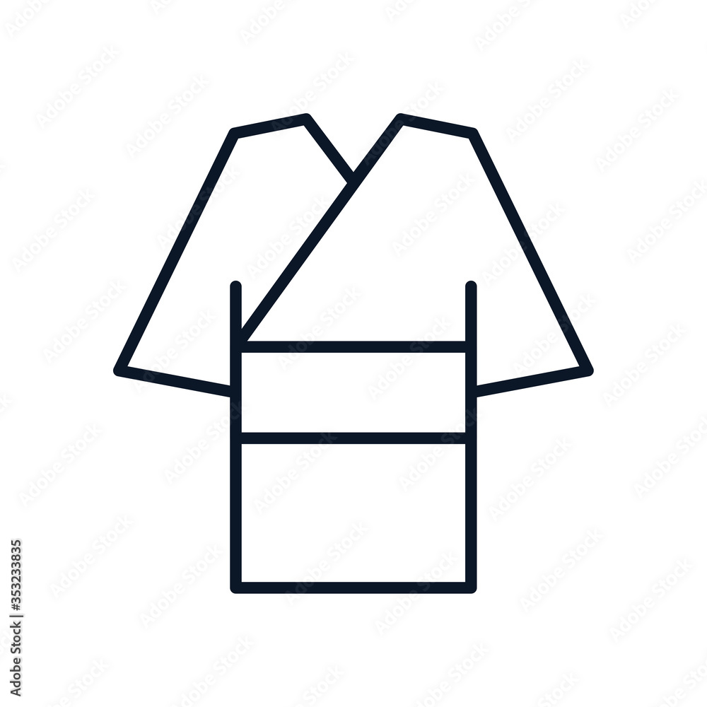 japanese kimono traditional isolated icon japanese kimono traditional isolated icon