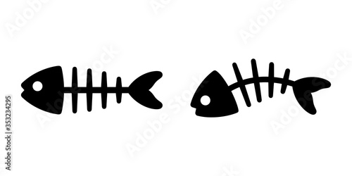 Photography fish bone vector salmon icon tuna cartoon symbol doodle illustration design