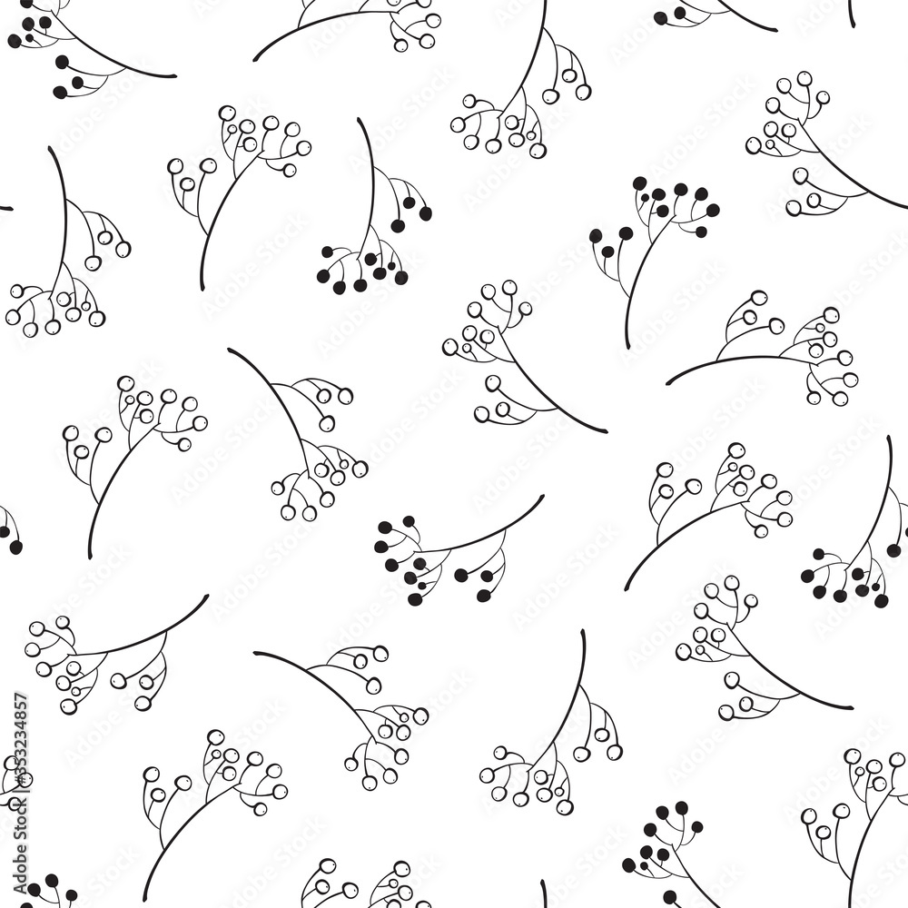 Seamless floral pattern. Stylish repeating texture. Repeating texture with black leaves on background. Seamless floral pattern. Stylish repeating texture. Repeating texture with black leaves on background.