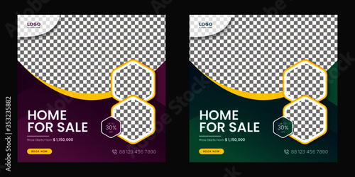 Creative real estate social media post design