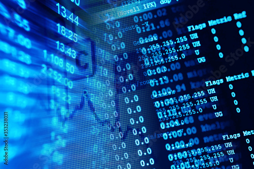 Fotografia Web server data on a monitor