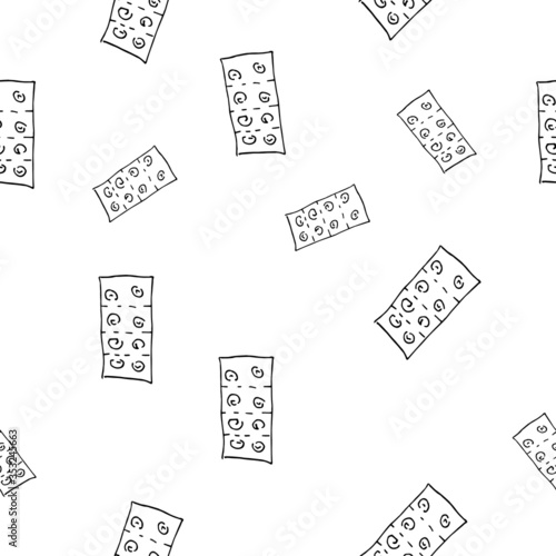 Seamless vector illustration with tablets.