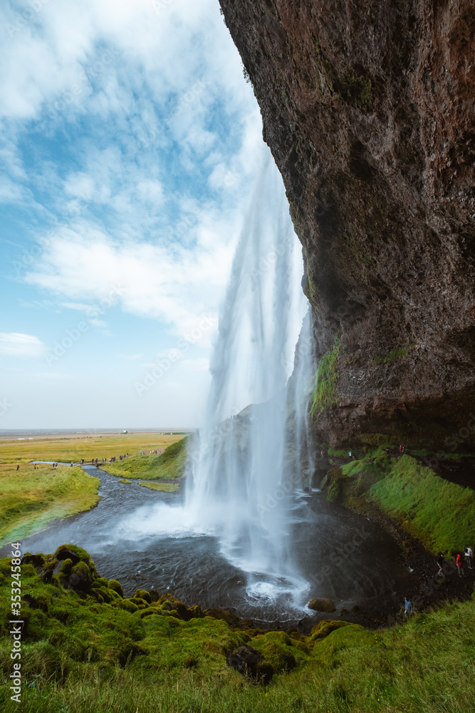 Skogafoss waterfall Iceland nature Skogafoss waterfall Iceland nature