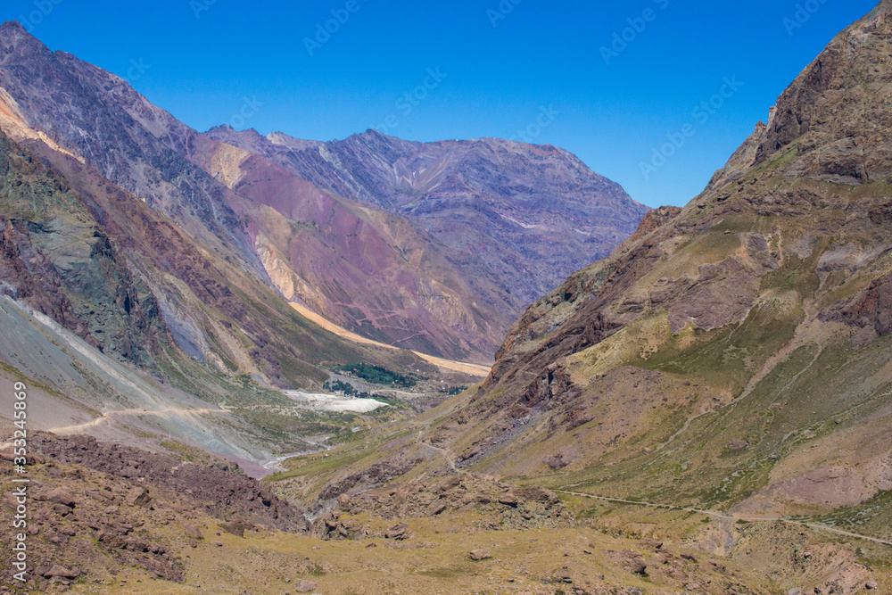 mountain landscape with blue sky