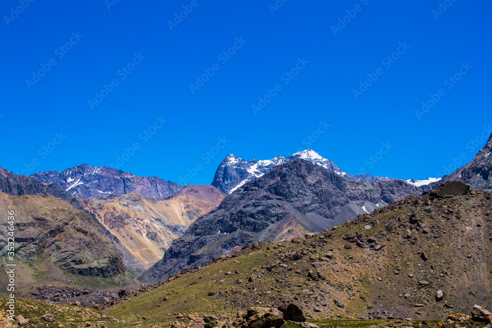 mountain landscape with blue sky