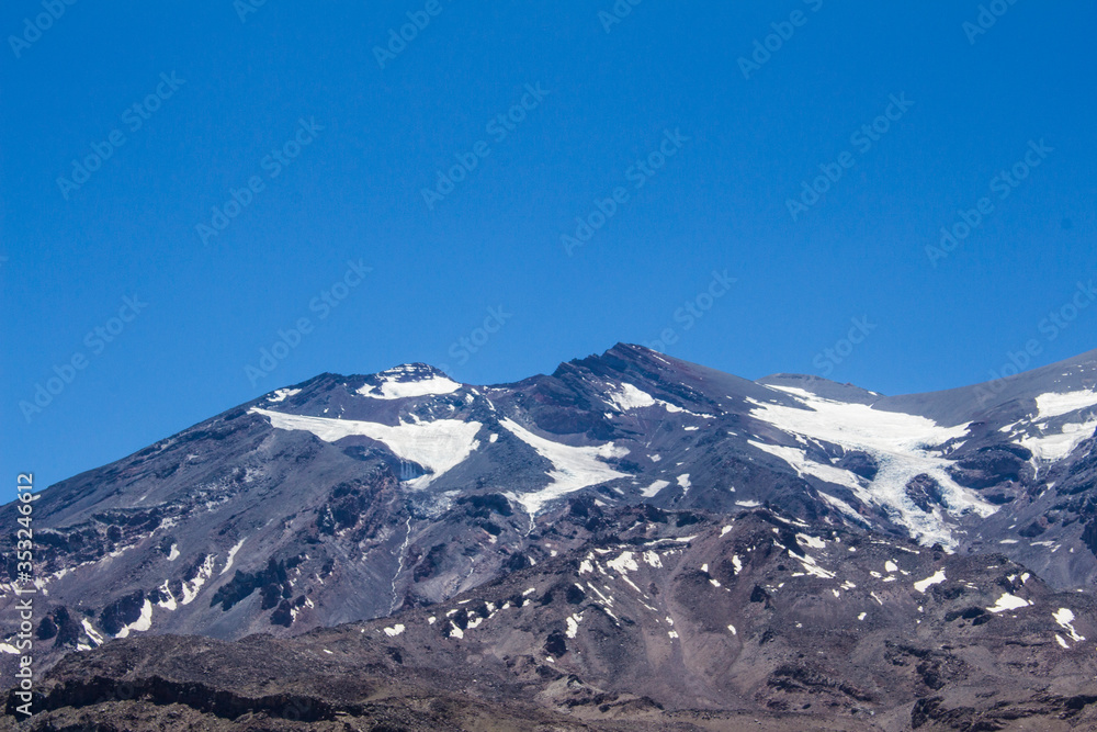 snow covered mountains