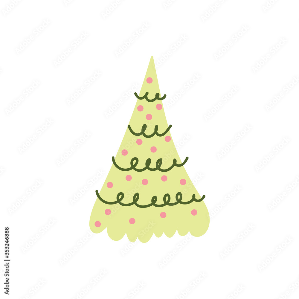 Silhouette of a Christmas tree on a white background. Silhouette of a Christmas tree on a white background.