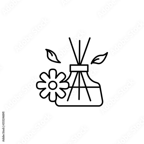 Incense, flower, leaf icon. Simple line, outline vector elements of body care for ui and ux, website or mobile application