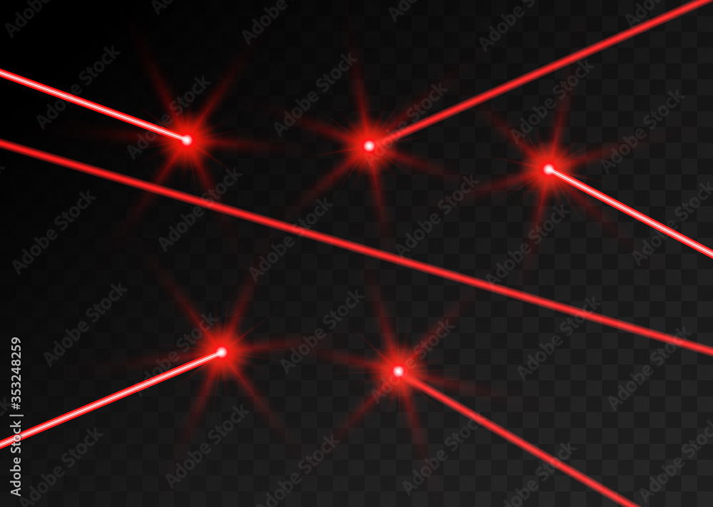 symmetri Nu ribben Laser beam red light. Vector laser beam line ray glow effect energy  Stock-vektor | Adobe Stock