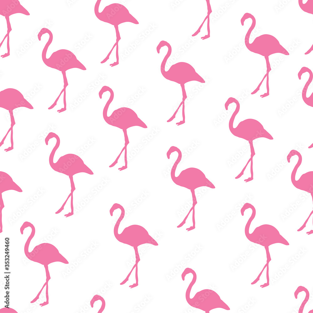 Fototapeta premium Pink Bright Flamingo Stripe Pattern Design