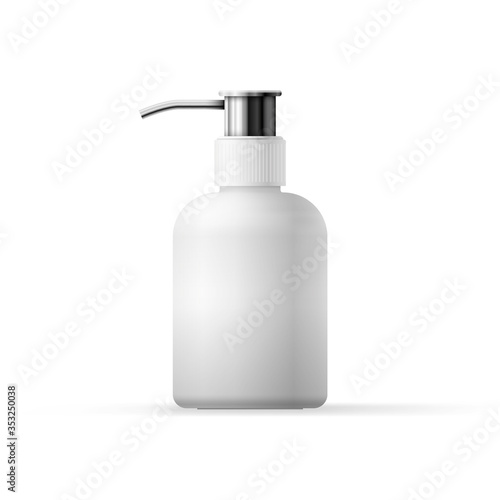 Mockup of antibacterial liquid soap for hands, realistic style	
