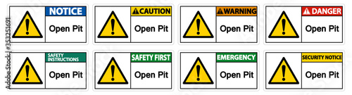 Open Pit Sign Isolate On White Background,Vector Illustration EPS.10