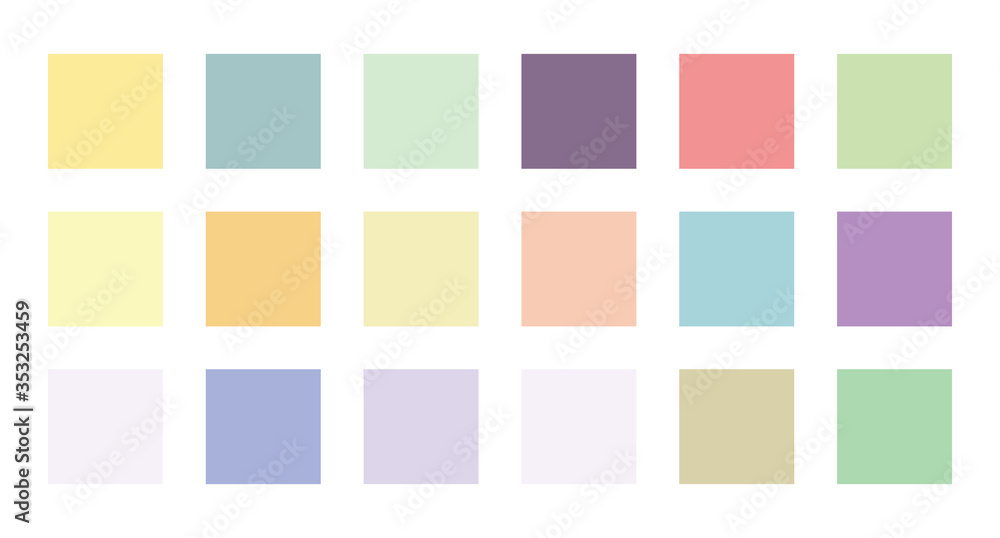 colour set palette vector illustration