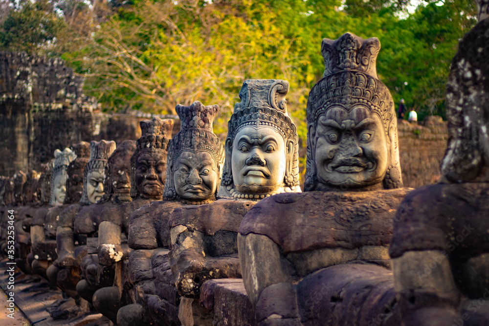 A beautiful view of Angkor Thom temple at Siem Reap, Cambodia. A beautiful view of Angkor Thom temple at Siem Reap, Cambodia.