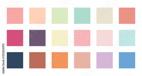 colour set palette vector illustration