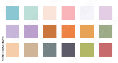 colour set palette vector illustration