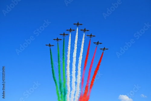 Frecce Tricolori italiane a Firenze, Italia il 26.05.2020