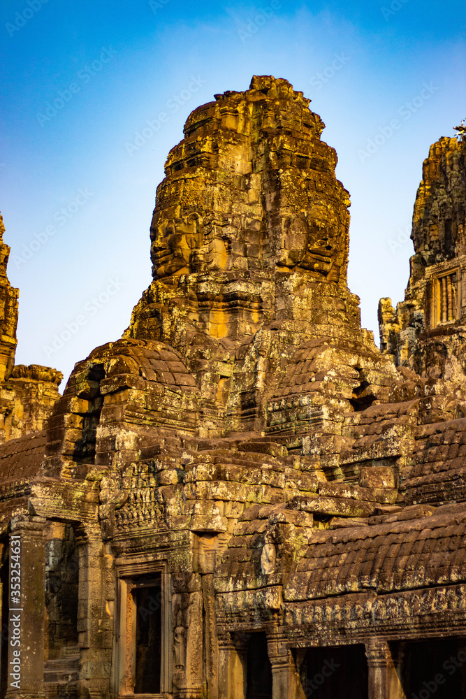 A beautiful view of Angkor Thom temple at Siem Reap, Cambodia.