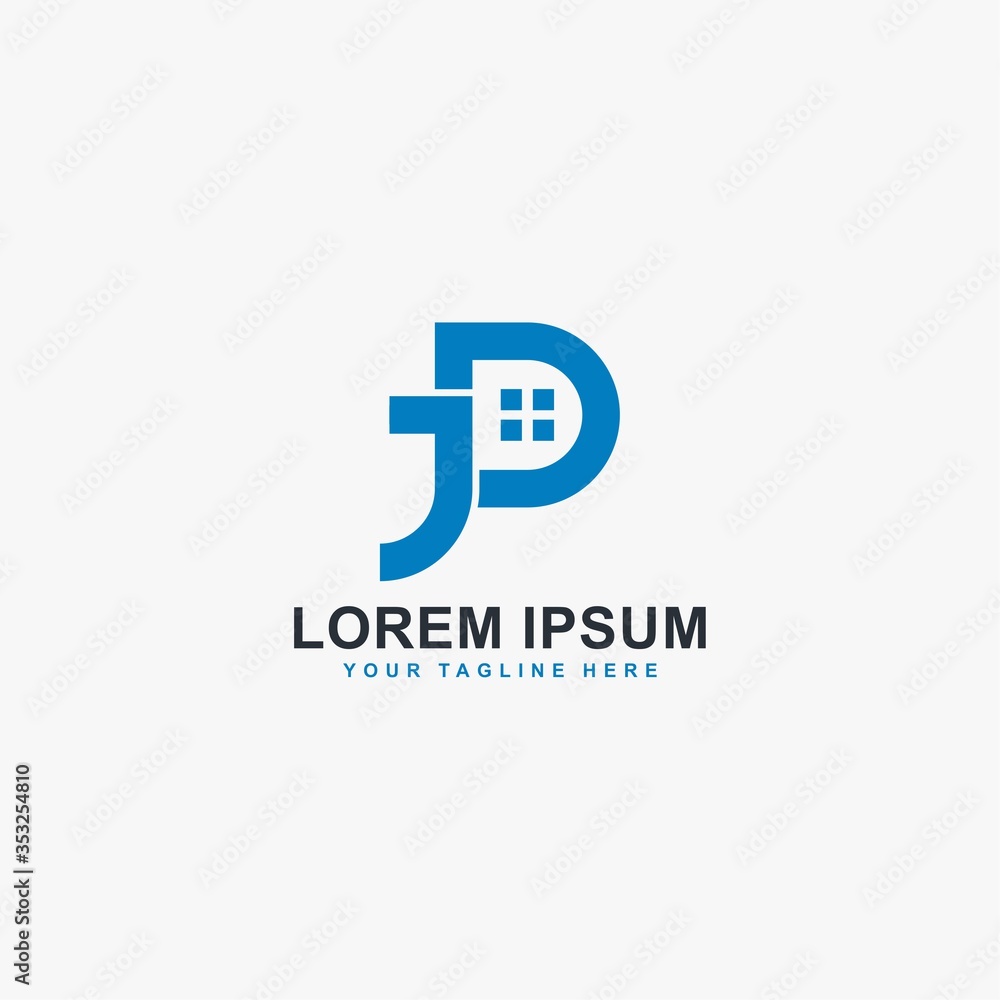 Letter JD logo design vector. Letter JD logo design vector.