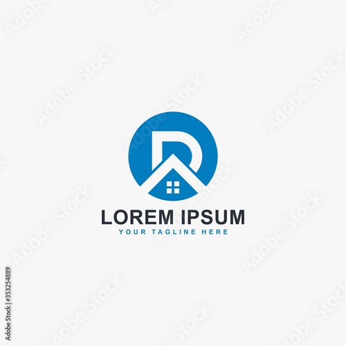Letter D outline in circle logo design vector. Free Download Letter D outline in circle logo design vector. - GFXLoad