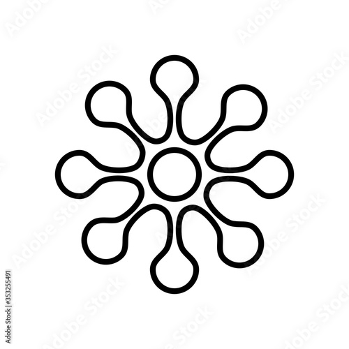 microbe icon image, line style