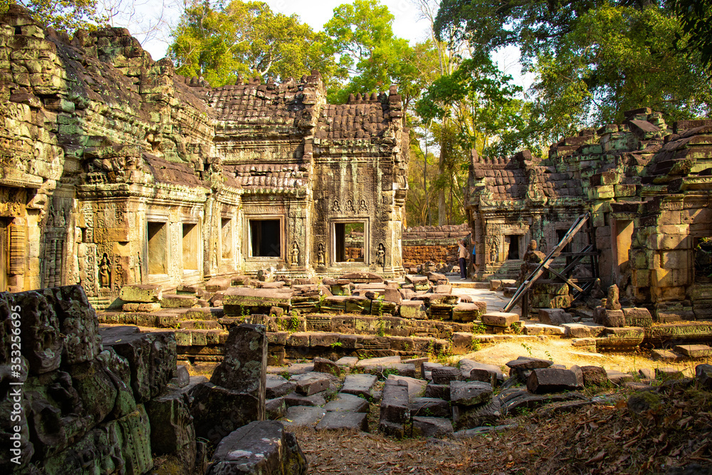 A beautiful view of Angkor Wat temples at Siem Reap, Cambodia.