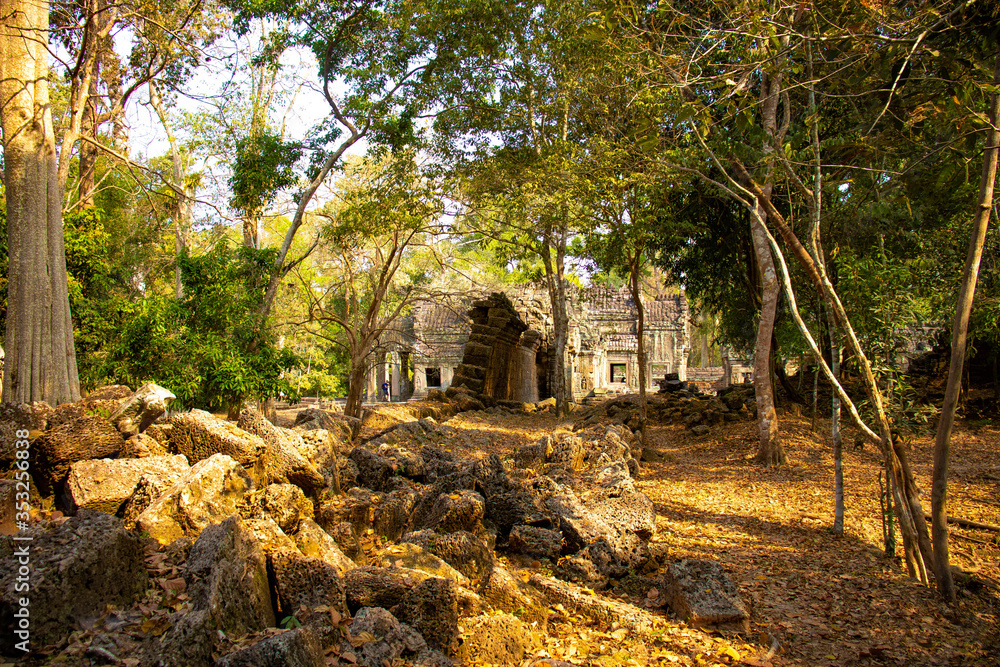 A beautiful view of Angkor Wat temples at Siem Reap, Cambodia. A beautiful view of Angkor Wat temples at Siem Reap, Cambodia.