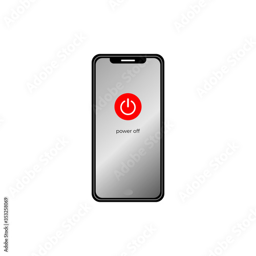 illustration turning off smartphone isolated-06