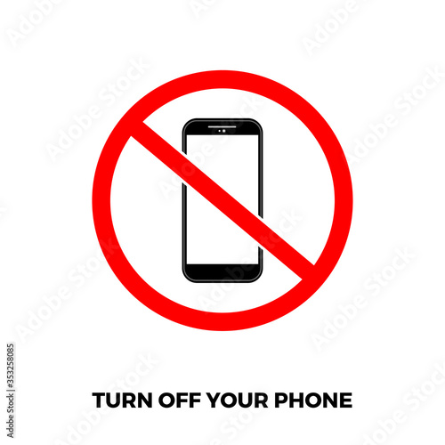 illustration turning off smartphone isolated-01