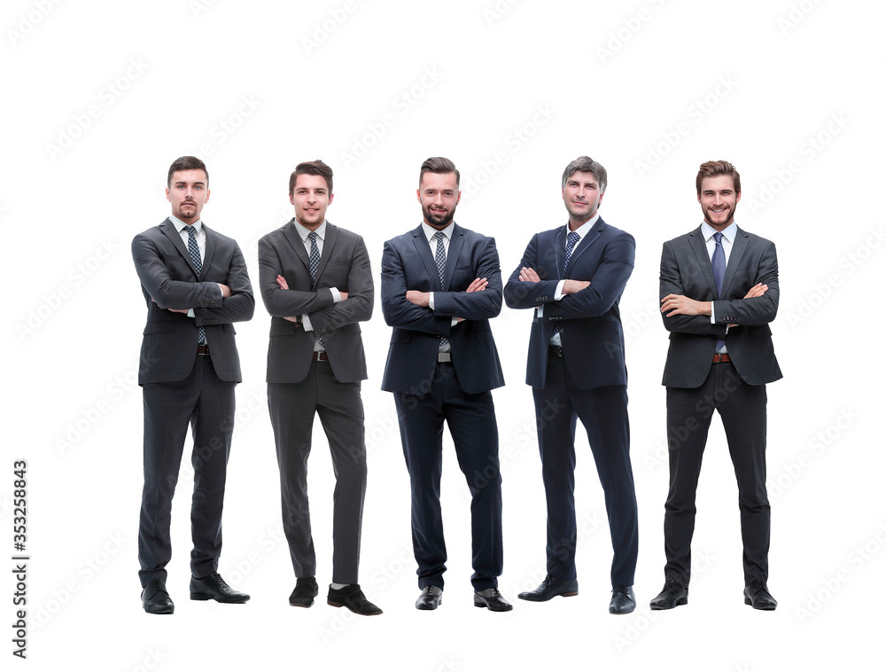 group of successful entrepreneurs standing together. isolated on white group of successful entrepreneurs standing together. isolated on white