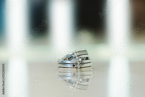 Beautiful silveror white gold wedding rings