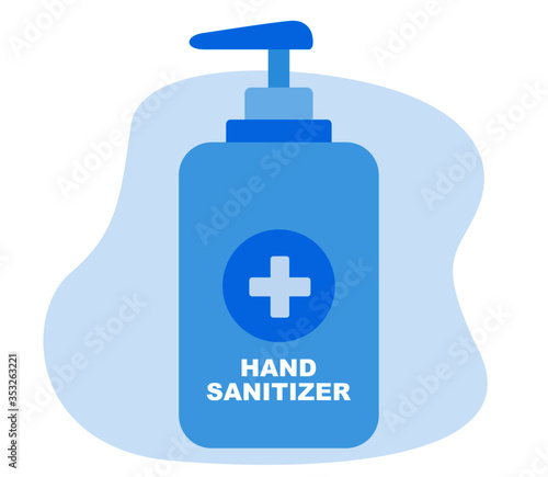 Hand sanitizer pump bottle Vector illustration. Vector hand sanitizer symbol. Hand sanitizer bottles vector.