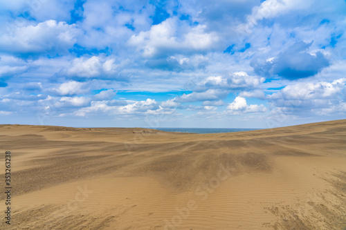 Tottori Sand Dunes  Tottori Sakyu . The largest sand dune in Japan  a part of the Sanin Kaigan National Park in Tottori Prefecture  Japan