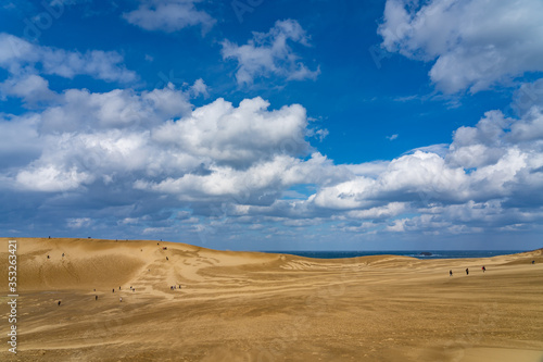 Tottori Sand Dunes (Tottori Sakyu). The largest sand dune in Japan, a part of the Sanin Kaigan National Park in Tottori Prefecture, Japan