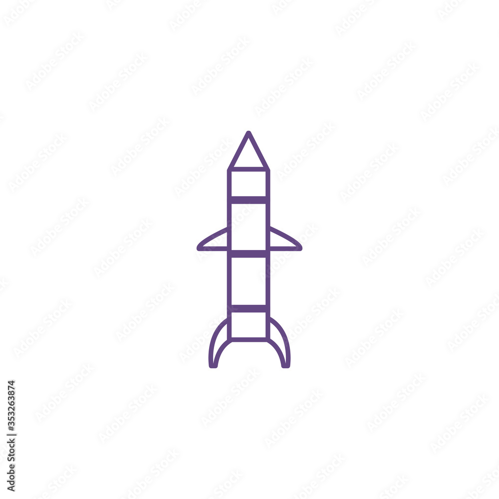 rocket launcher space isolated icon rocket launcher space isolated icon