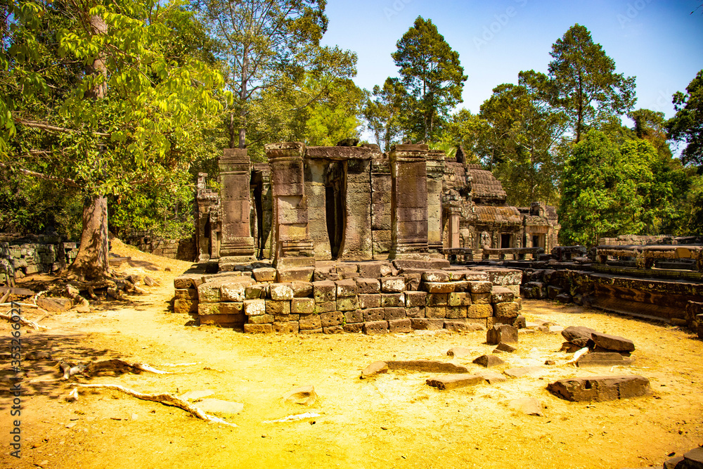 A beautiful view of Angkor Wat temple at Siem Reap, Cambodia.