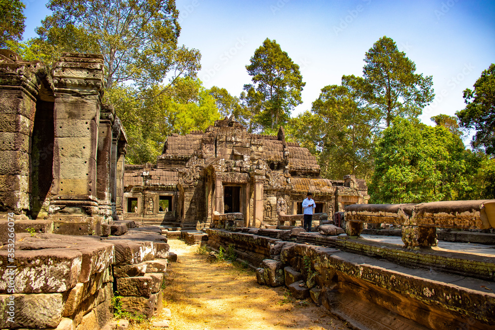 A beautiful view of Angkor Wat temple at Siem Reap, Cambodia. A beautiful view of Angkor Wat temple at Siem Reap, Cambodia.