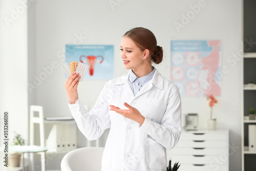 Female gynecologist with bi...