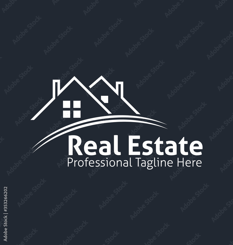 Real estate corporate logo. Real estate logo vector template. Corporate real estate logo	
