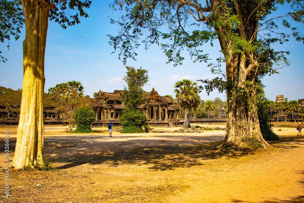 A beautiful view of Angkor Wat temple at Siem Reap, Cambodia. A beautiful view of Angkor Wat temple at Siem Reap, Cambodia.