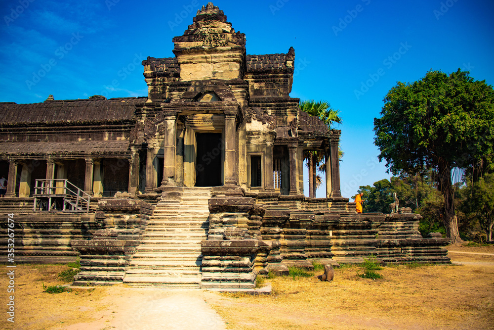 A beautiful view of Angkor Wat temple at Siem Reap, Cambodia. A beautiful view of Angkor Wat temple at Siem Reap, Cambodia.