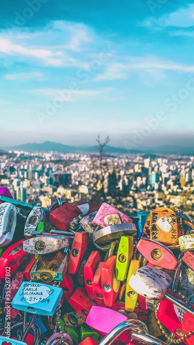 colorful bags on the beach