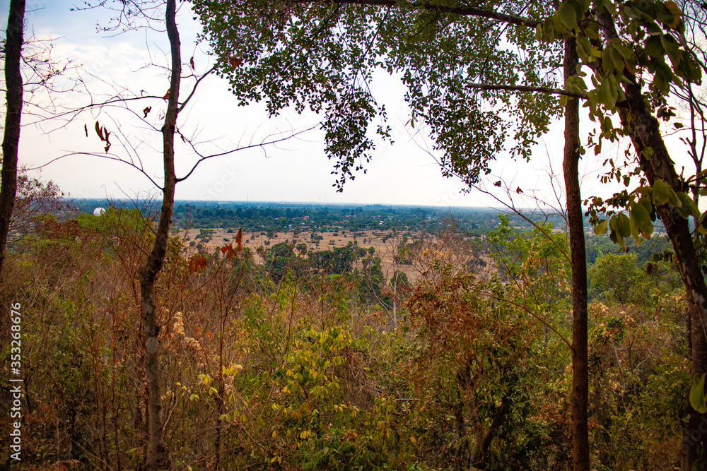 Obraz premium A beautiful view of Angkor Wat Complex at Siem Reap, Cambodia.