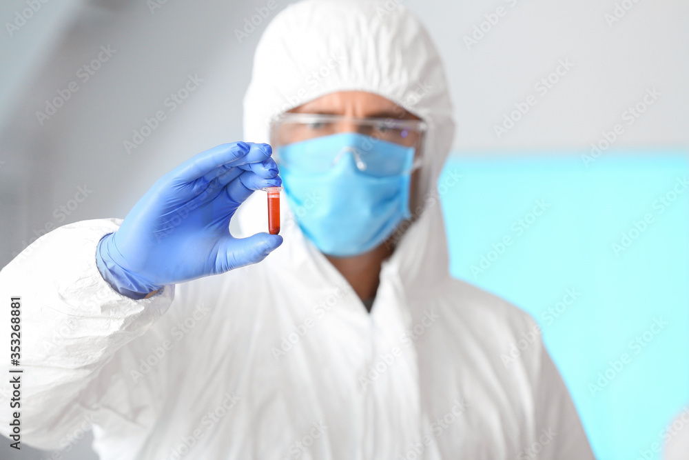 Scientist working in modern laboratory Scientist working in modern laboratory