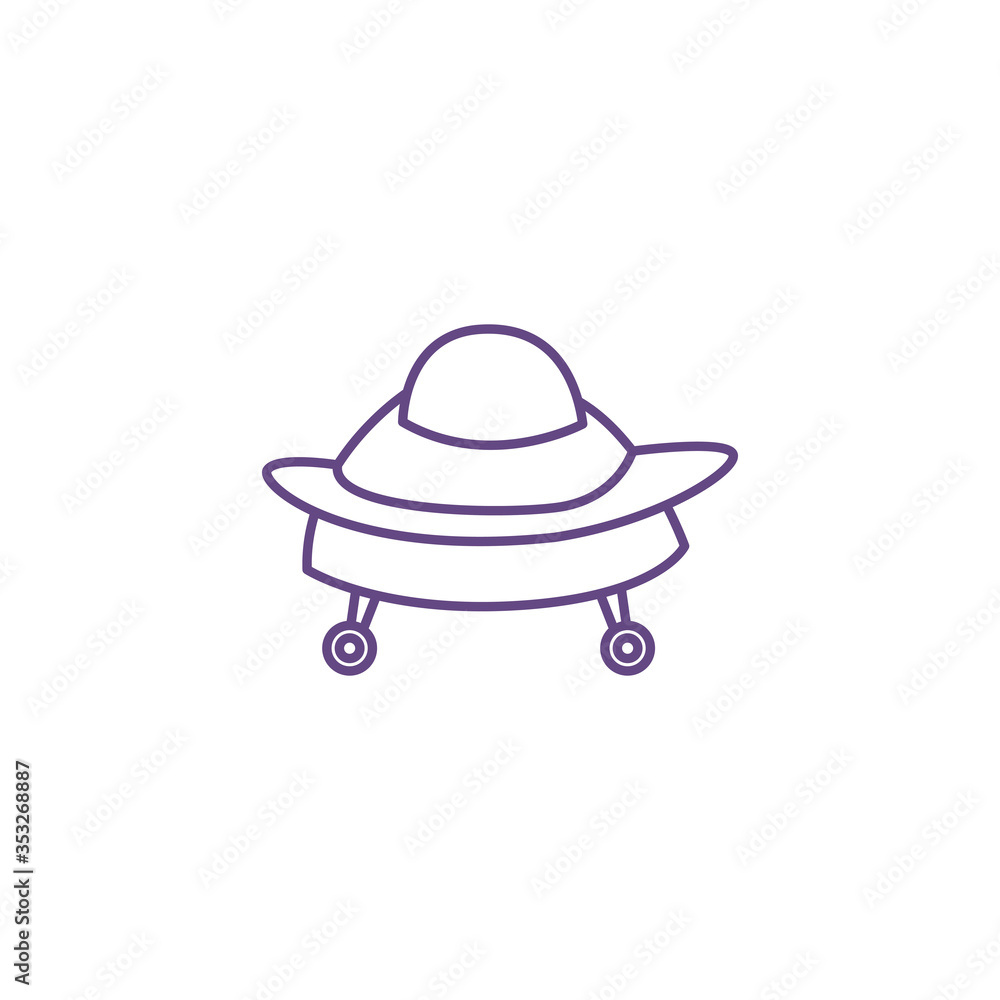 ufo flying space isolated icon ufo flying space isolated icon
